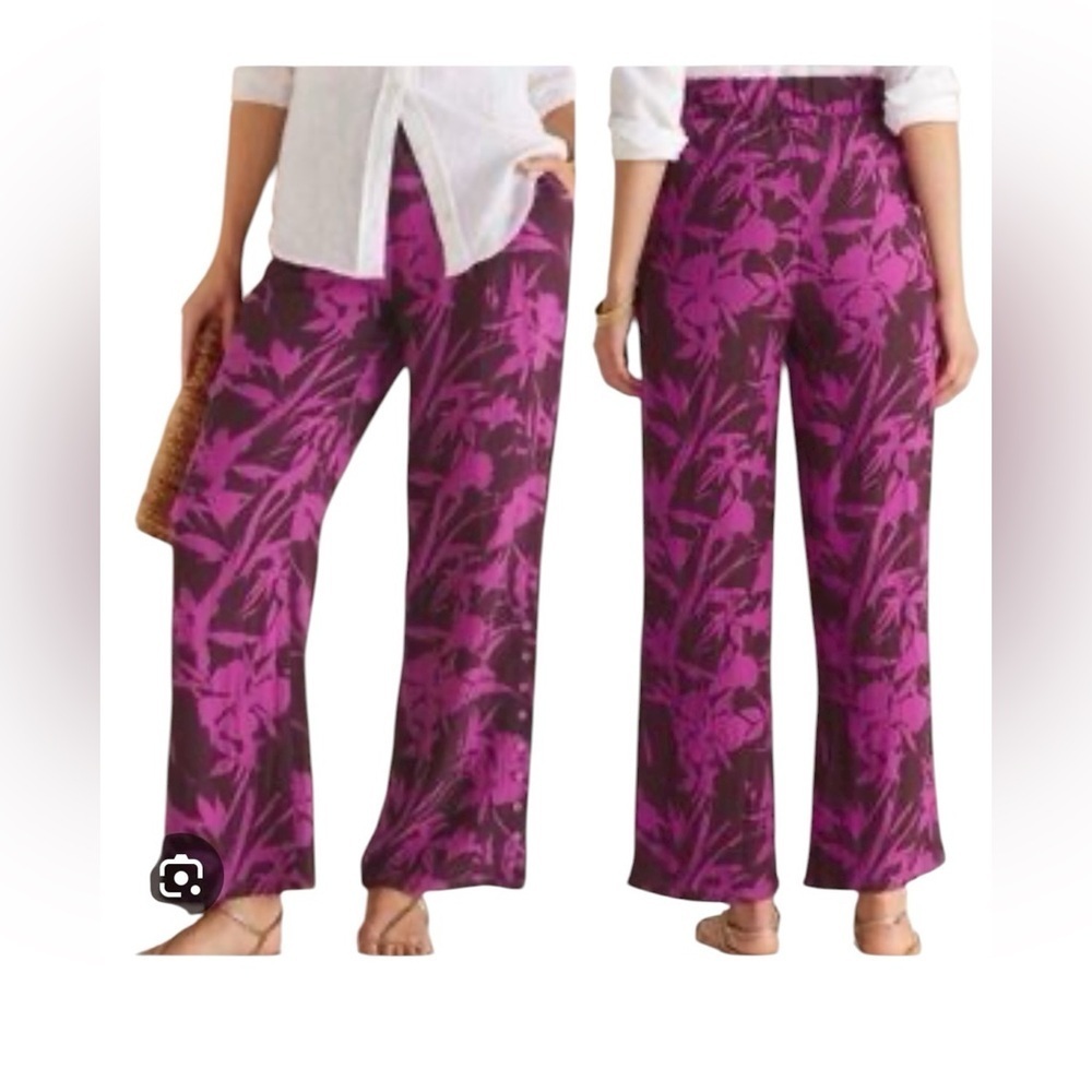 Soft Surroundings Fuchsia and Chocolate Blouse